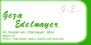 geza edelmayer business card